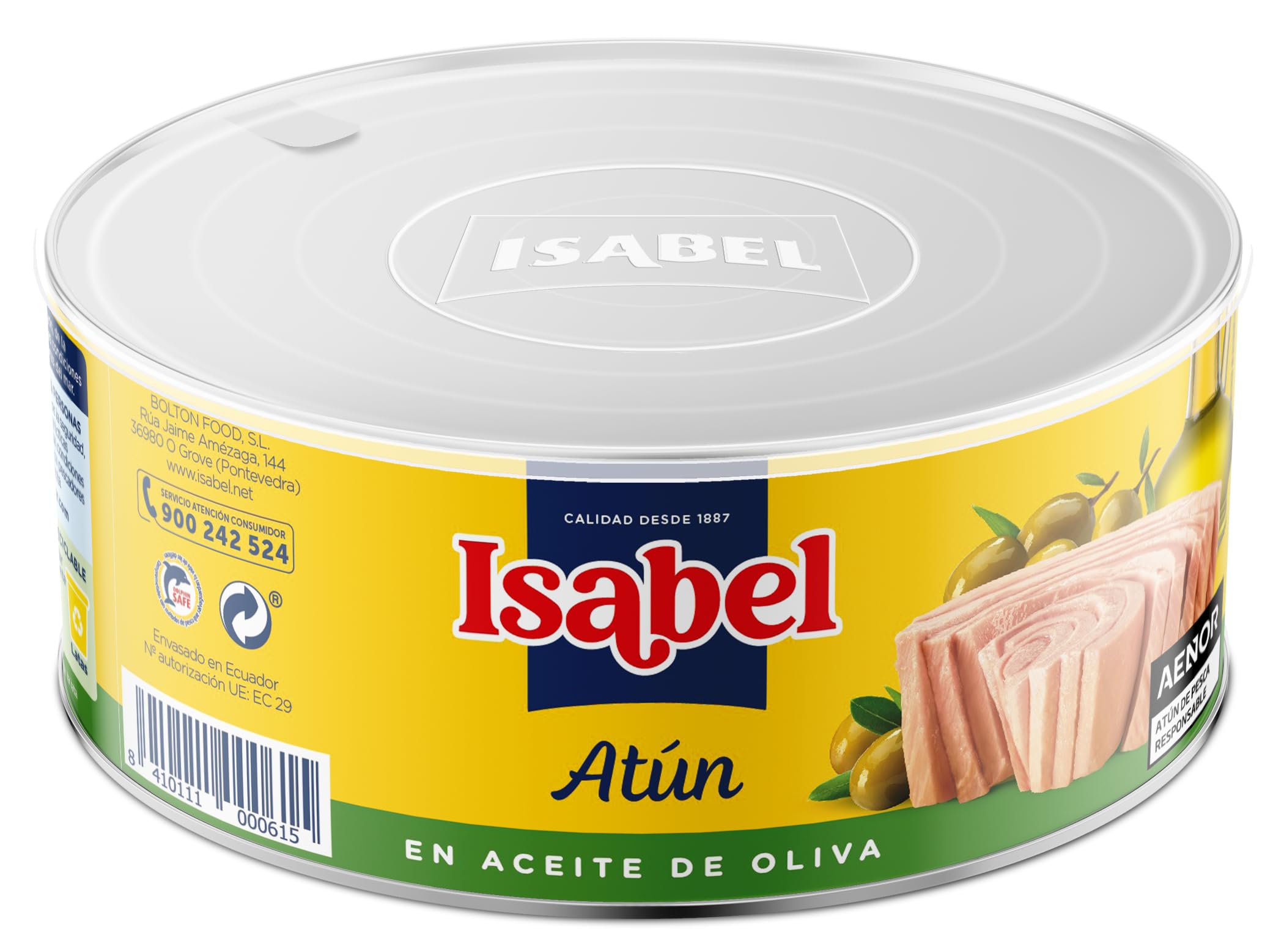 Isabel Atún en aceite de oliva, lata ahorro de 900gr