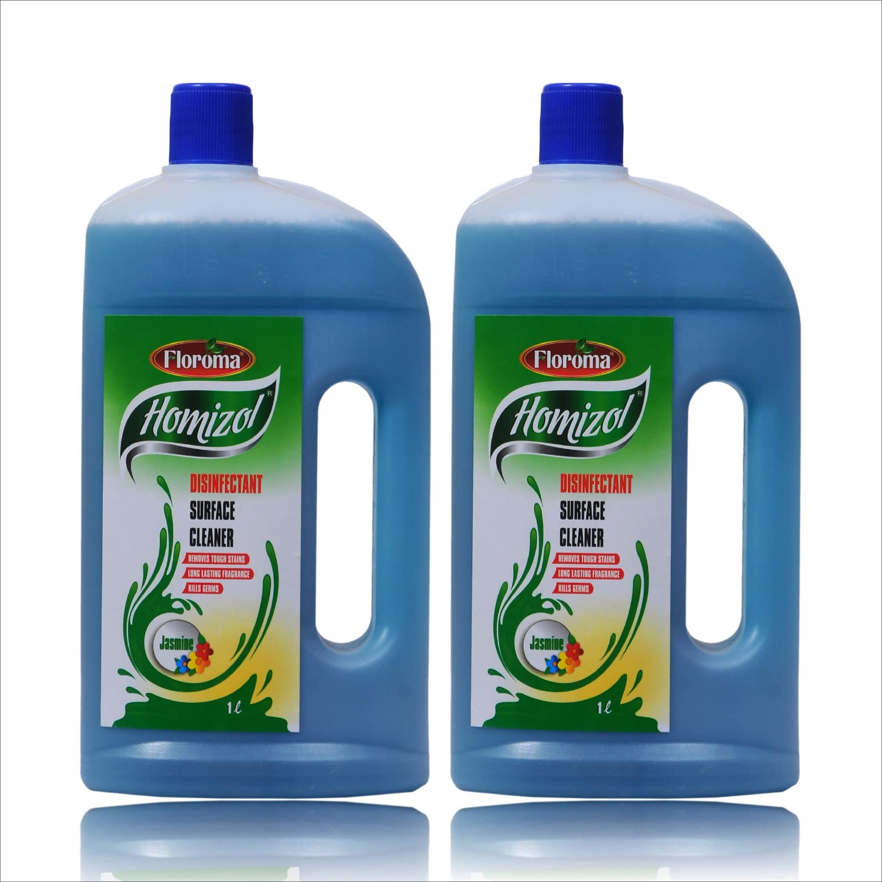 FLOROMA? Homizol Disinfectant Surface Cleaner (Jasmine, 1Ltr x 2)