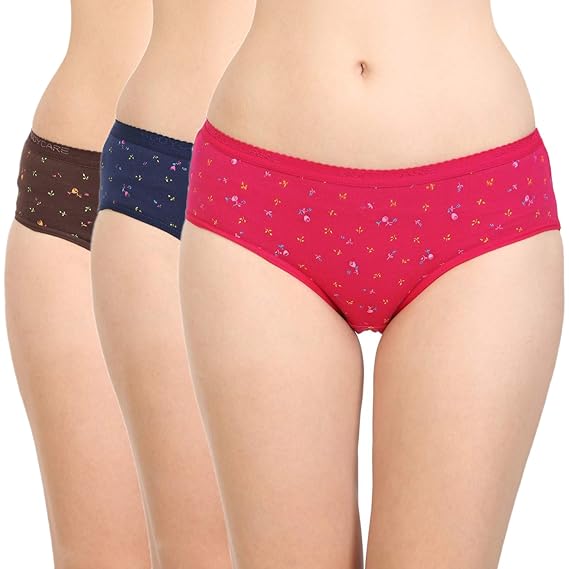 Buy BODYCARE Women's Cotton Panties (Pack of 3) (4000S_Color May Vary