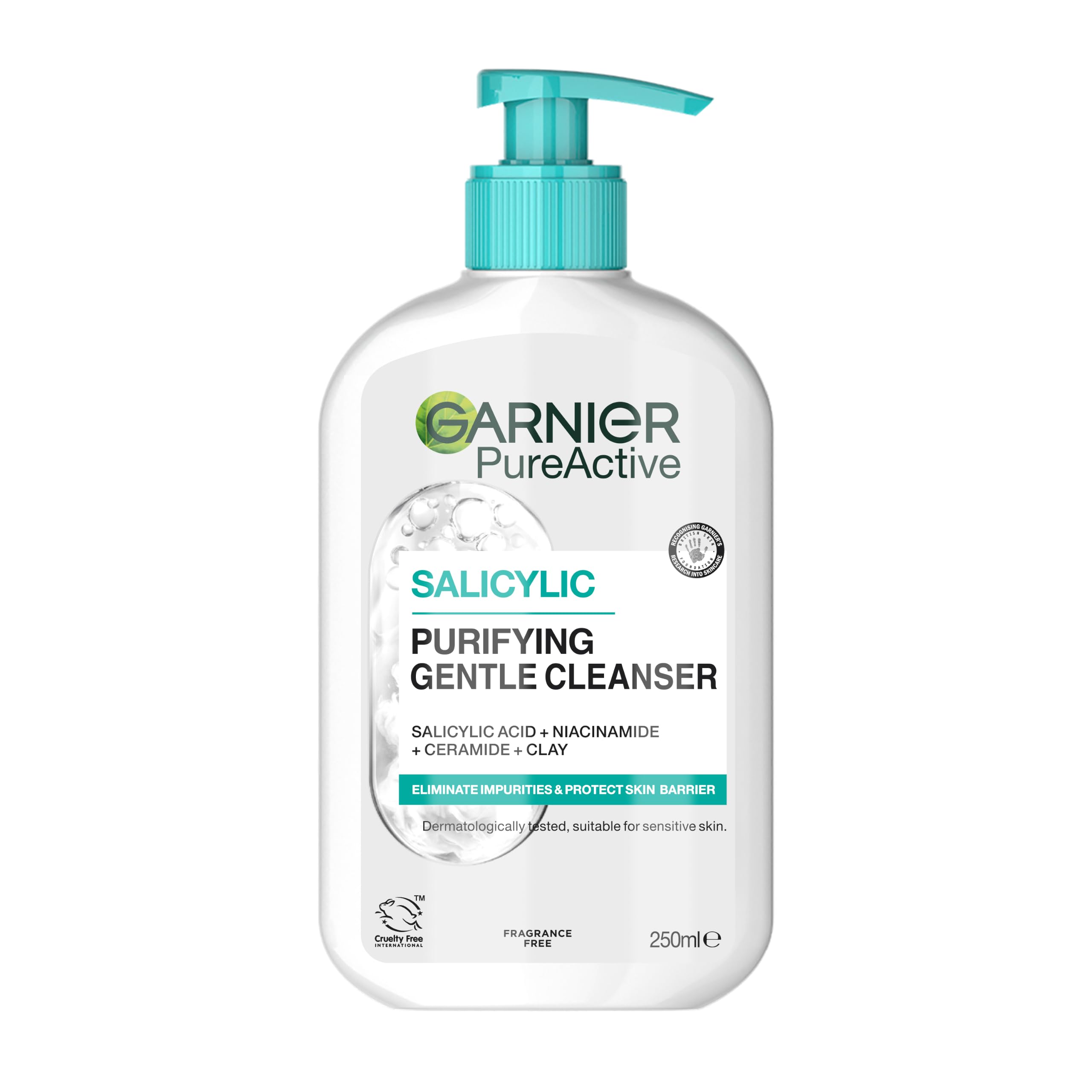 Garnier Salicylic Purifying Gentle Face Cleanser With Salicylic Acid, Niacinamide & Ceramides 250Ml
