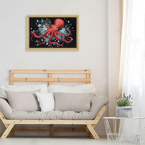 Miniatura 6 de Rompecabezas floral de pulpo de 500 piezas para adultos, rompecabezas educativos de aprendizaje, juguetes familiares difíciles y desafiantes con