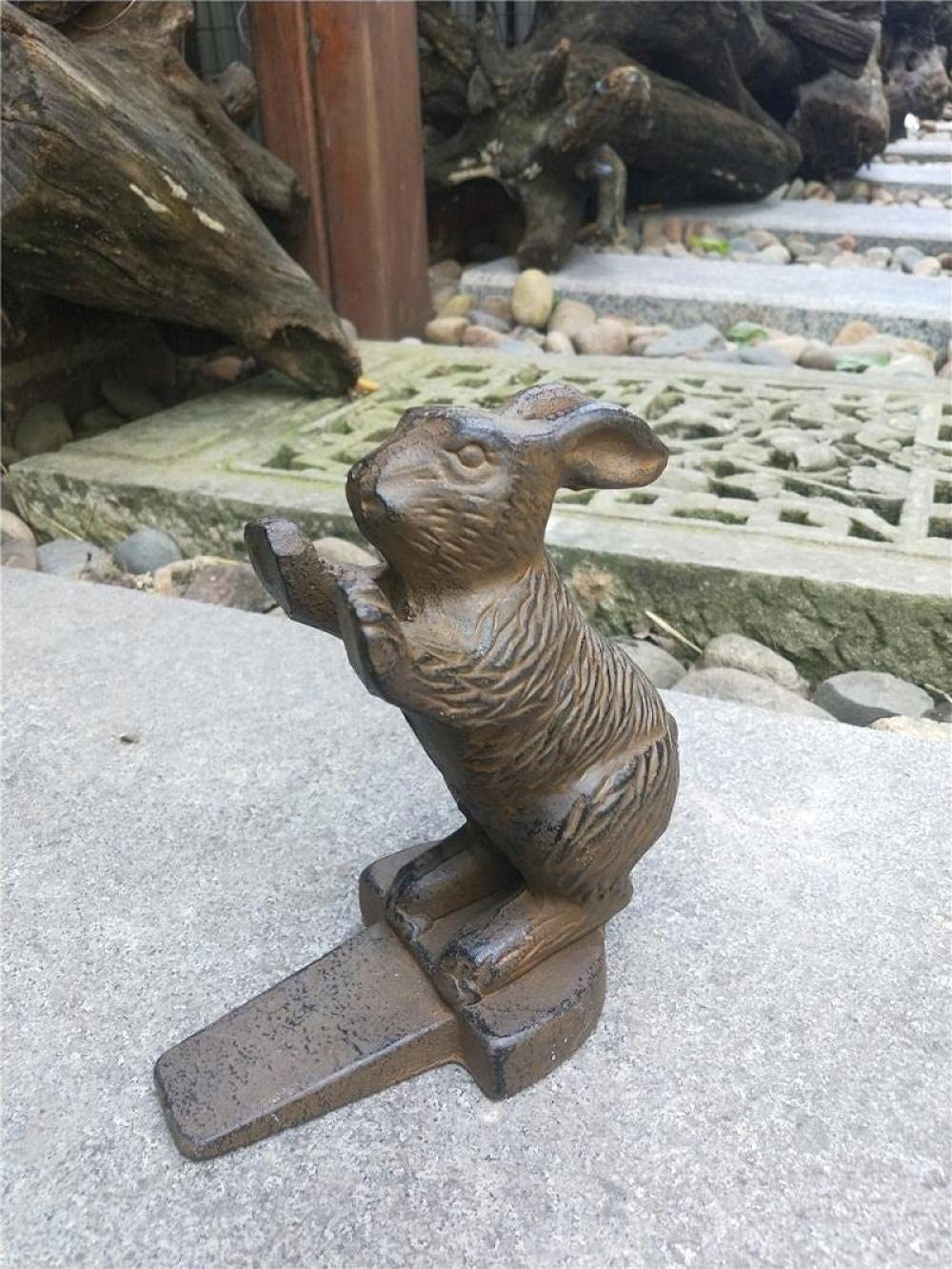 Arrêt de porte fonte anti-claquement décoration ancien petit animal campagne