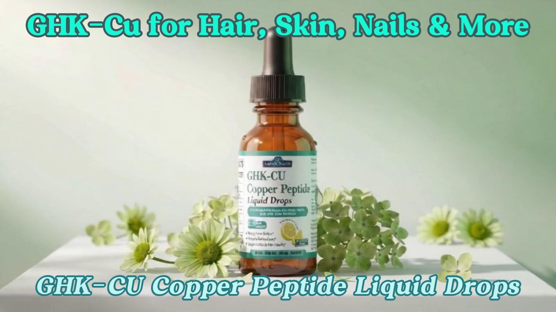 Amazon.com: GHK-Cu Copper Peptide Oral Liquid Drops, 6-in-1 Liposomal GHK Cu  Supplement w. Marine Collagen Peptides, Hyaluronic Acid, Biotin & Grape  Seed, Support Skin Elasticity, Anti-Aging, Hair Growth & Nails : Health