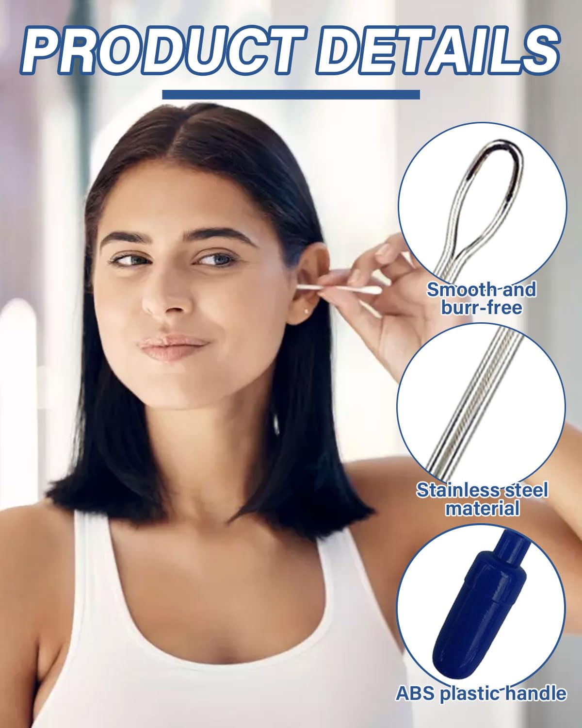 5Pcs Professionale Rimuovi cerume Di acciaio inossidabile- Strumento Curette Orecchie A Rimuovere l'irrigazione Dell'orecchio, Detergente per Orecchie Igienico Riutilizzabile per Adulti