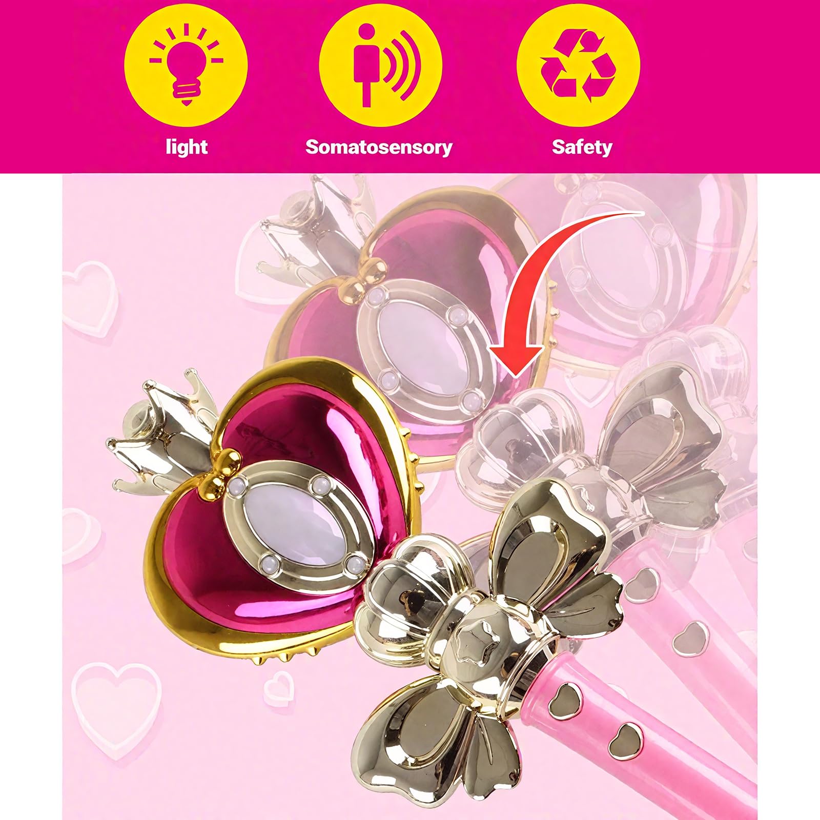 Moon Bacchetta magica Star Moon Light Music giocattolo per bambini e ragazze regalo