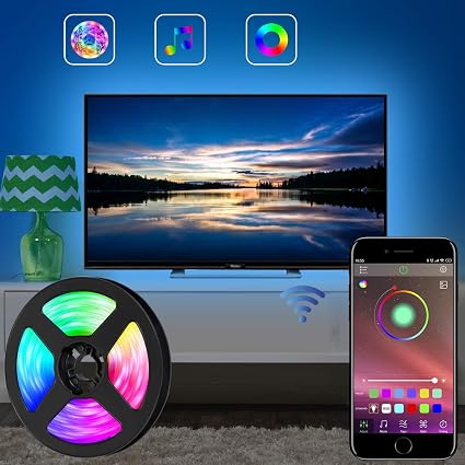 Barre Lumineuse LED MIWATT 42cm - Rétroéclairage TV, Sync Music, Bluetooth