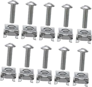 Generic 100pcs Rack Mount Screws RMR Screws Assortment Plated Insert Nuts Server Cabinet