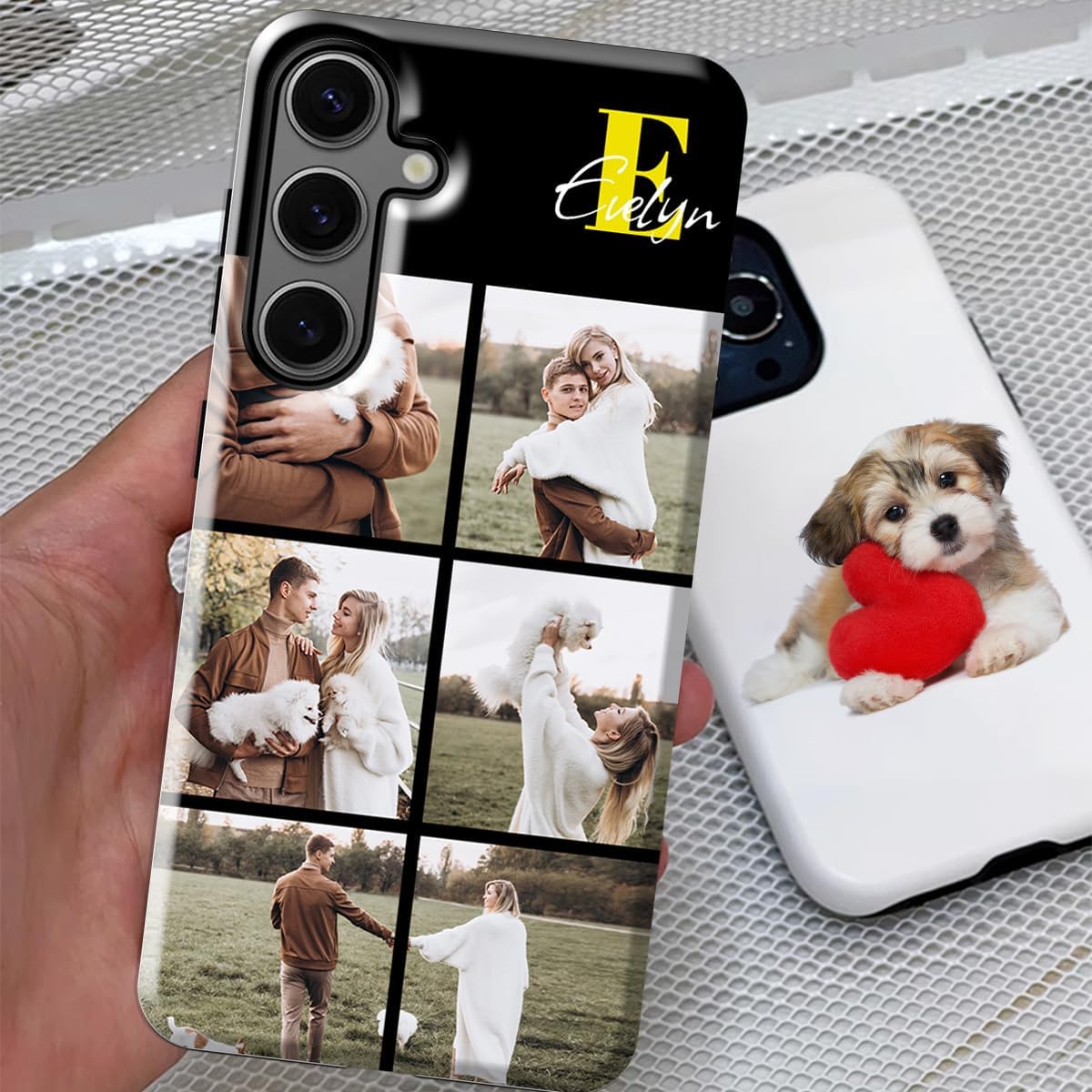 Personalized Case for Samsung Galaxy S23 S24 + Ultra Custom Photo Picture Phone Cover, Dual Layer Defense Anti-Drop Anti-Scratch Hard Protective for Birthday Xmas Valentines Friends Family Phone Case
