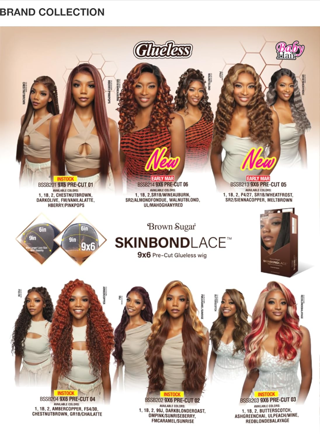 Mane Concept Human Hair Blend Skinbond Lace Front Wig Brown Sugar Glueless BSSB201 9X6 Pre Cut 01 (Jet Black 1)