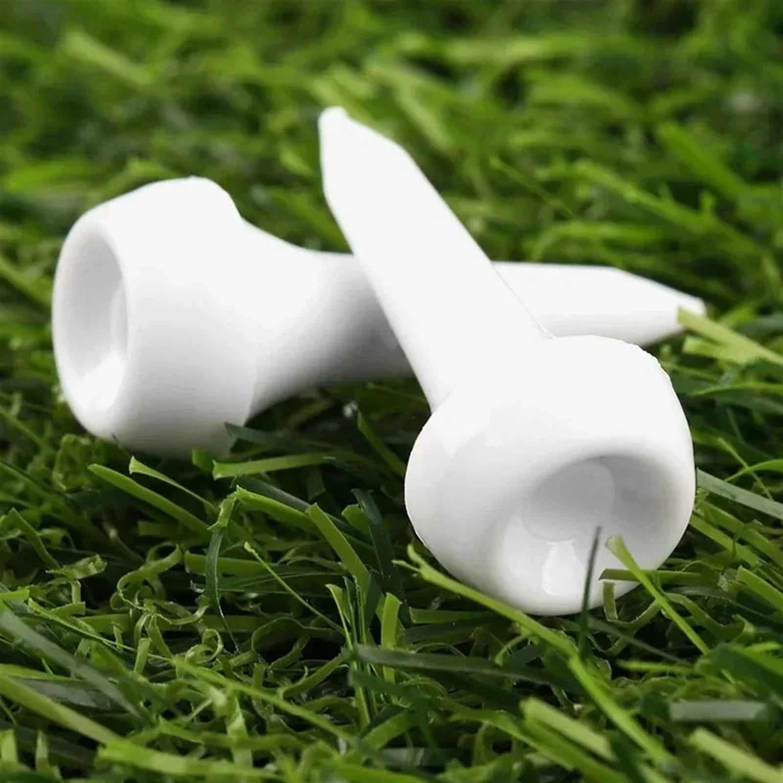 Golf Tee 100Pcs 35MM Beständig Unzerbrechlich Golf-Tee Groß Kunststoff Golf Pegs Outdoor Training Golf Nägel Weiß FüR Einen Idealen Abschlag