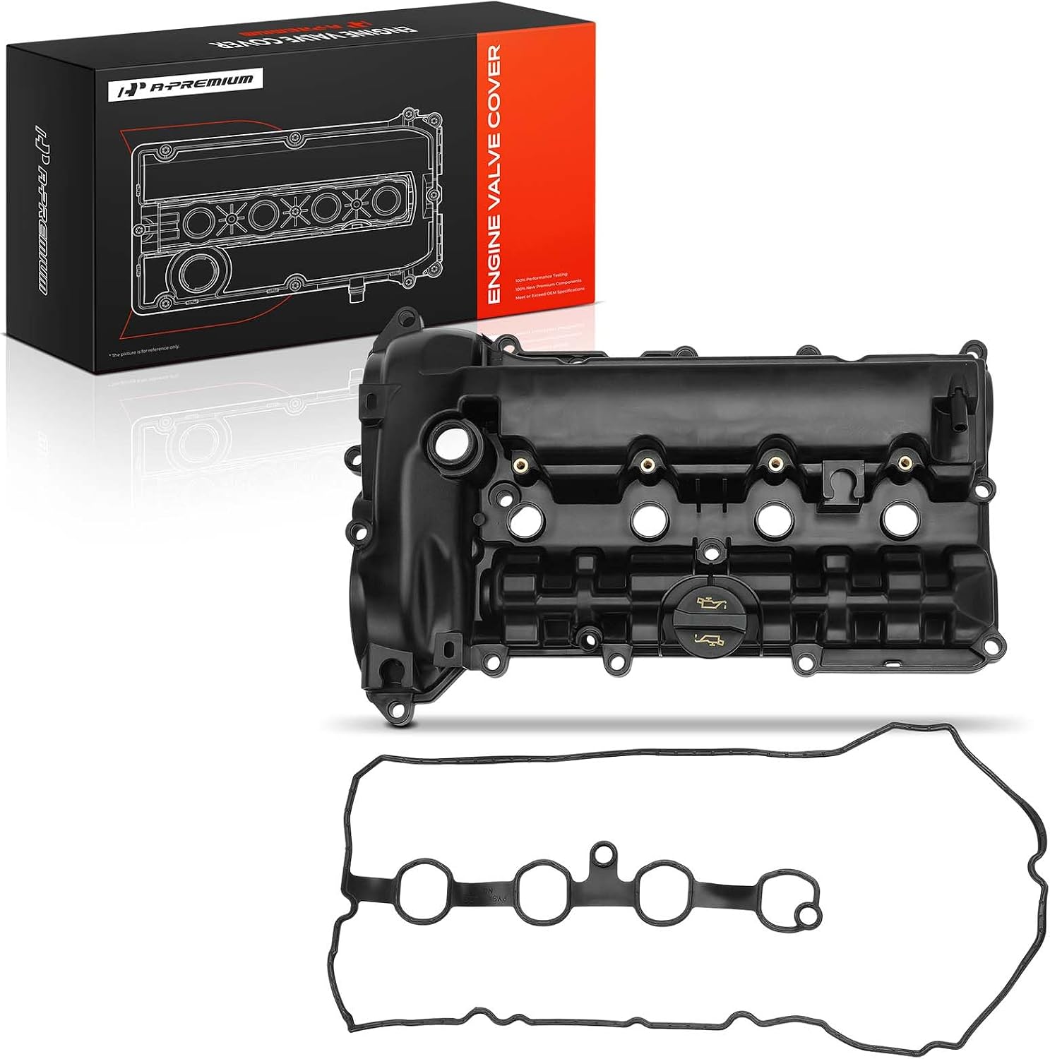 A-Premium Engine Valve Cover with Oil Filler Cap & Gasket for Mazda 2.5L Engines