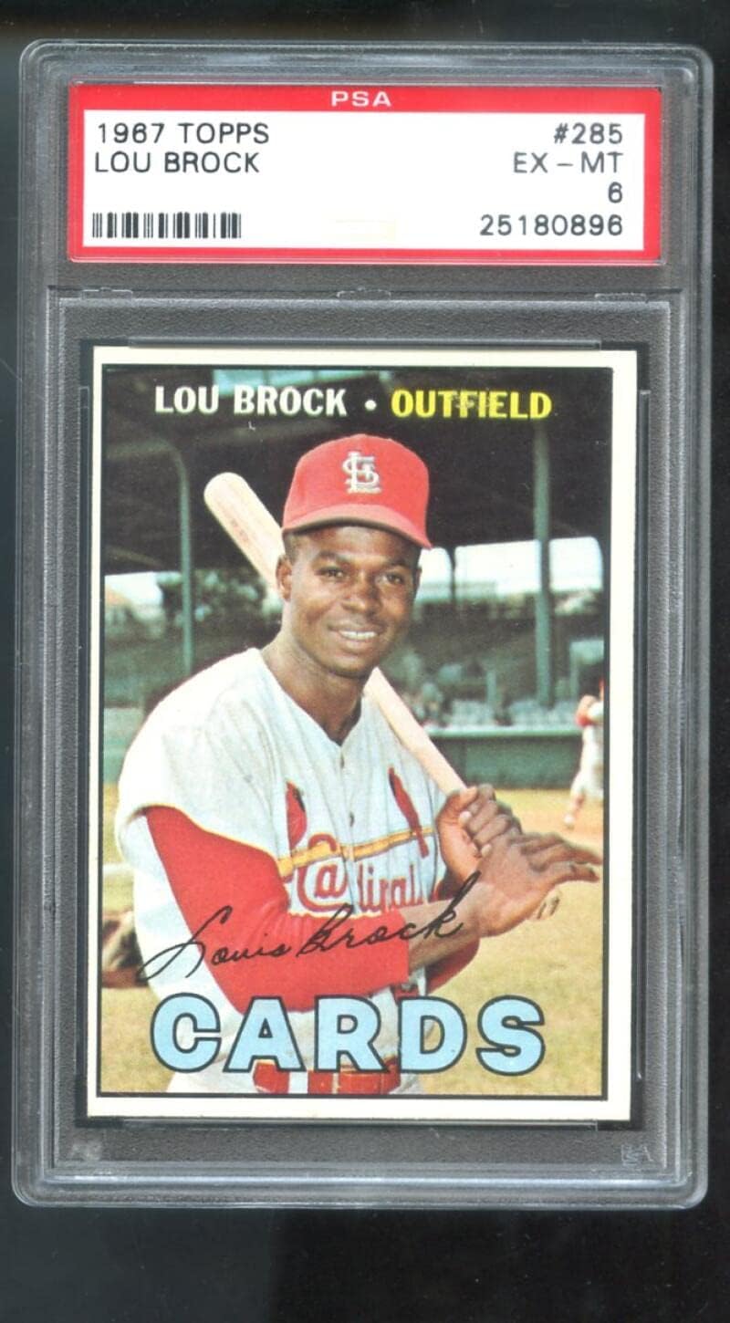 Lou Brock PSA GRADED 6 (Baseball Card) 1967 Topps - [Base] #285