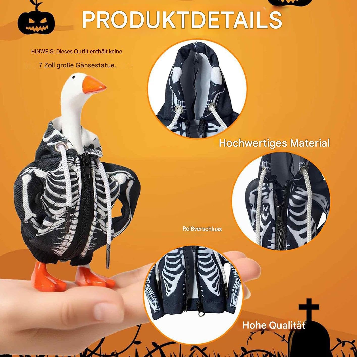 Büro Ente Kleidung 18 cm Schreibtisch Ente Festliche Kleidung | Saisonale Tischdekoration für Sammler Halloween Geburtstag Feier Party Tier Zimmer Garten Outdoor