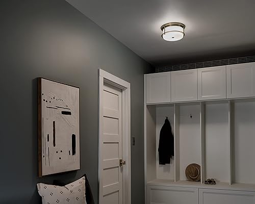 Miniatura 10 de Kichler Brit 52595CPZ - 2 luces empotradas de 12 pulgadas con cristal de ópalo grabado satinado en bronce champán