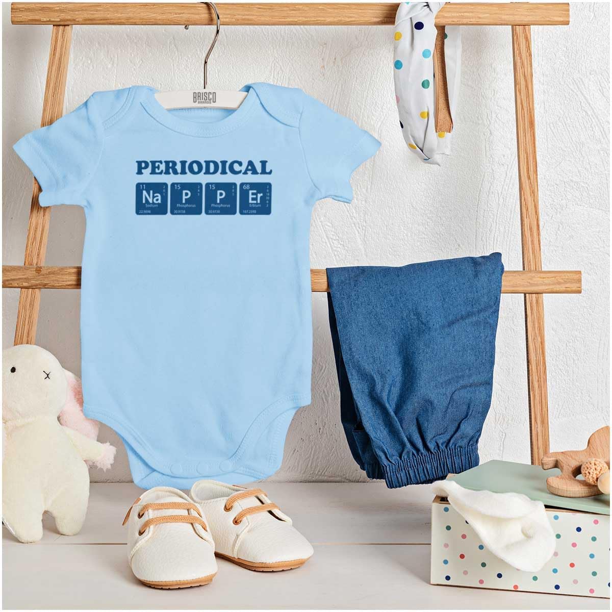 Brisco Brands Periodical Napper Science Nerd Baby Romper Boys or Girls