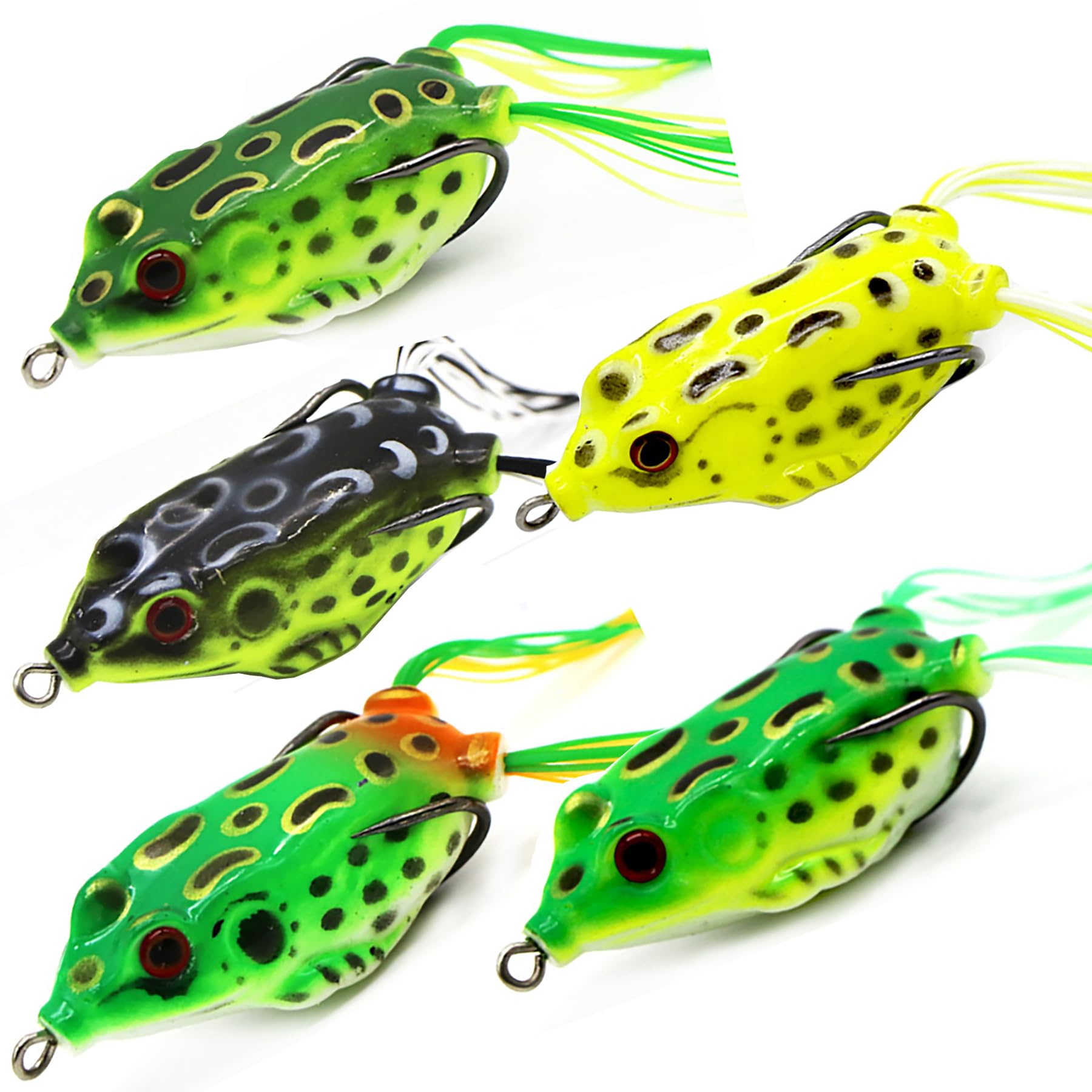 Grenouille Peche Kmucutie 5pcs Topwater Frog Fishing Lures 5cm 11g ...