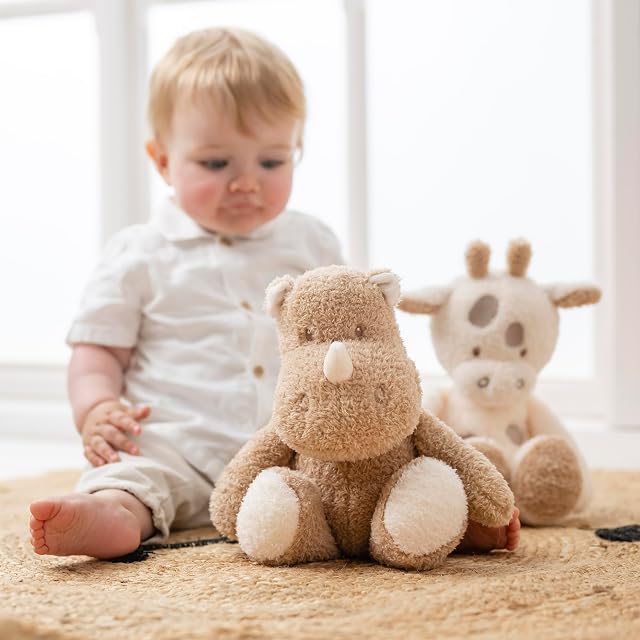 Foto 4 de 7 de Nattou Rinoceronte de Peluche, compañero Desde el Nacimiento, Aprox. 30 cm, poliéster, Peluche, marrón Claro