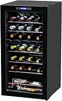 Vista 13 de Winado Refrigerador de vino con compresor de 12 botellas con temperatura ajustable, mini refrigerador de vino compacto independiente con control