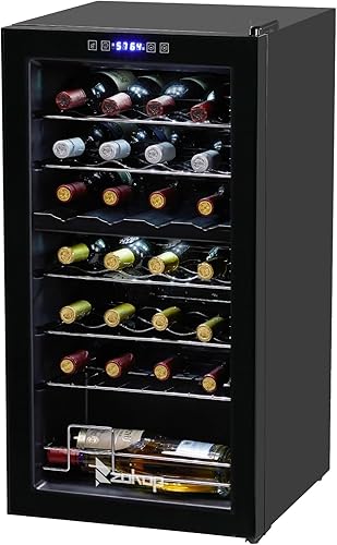 Miniatura 13 de Winado Refrigerador de vino con compresor de 12 botellas con temperatura ajustable, mini refrigerador de vino compacto independiente con control