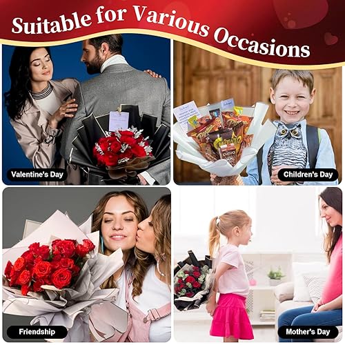 Miniatura 3 de FristGlory 40 hojas de papel de regalo de flores