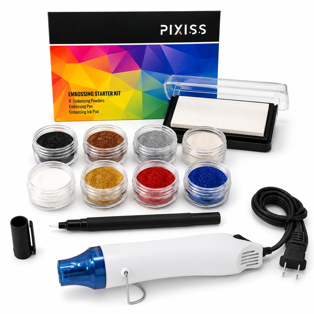 Amazon.com: Embossing Kit with Heat Tool Bundle, Embossing Powders 
