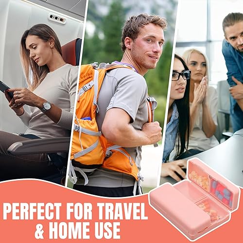 Miniatura 7 de Rtteri Pastillero plegable magnético, 7 compartimentos, pastillero portátil, pastillero semanal, organizador de pastillas, pastillero, organizador