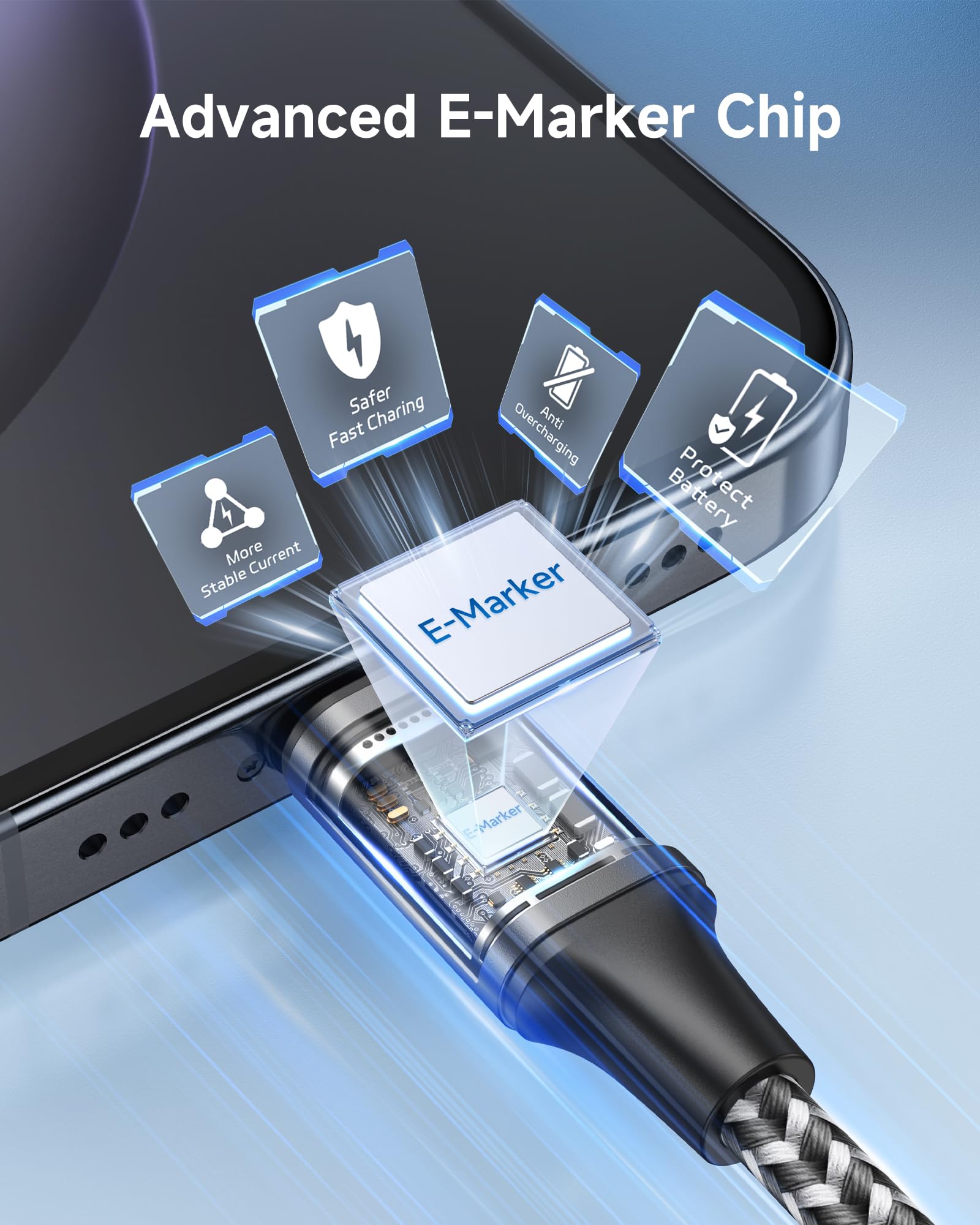 RAVIAD Cavo USB C USB C 100W Corto [2Pezzi 15CM] Cavo USB Type-C PD3.0 5A Ricarica Rapida Nylon Cavo Tipo C Caricabatterie Cellulare per iPhone 16 15 Pro Max, Galaxy S24 S23 S22, iPad Pro, MacBook Air