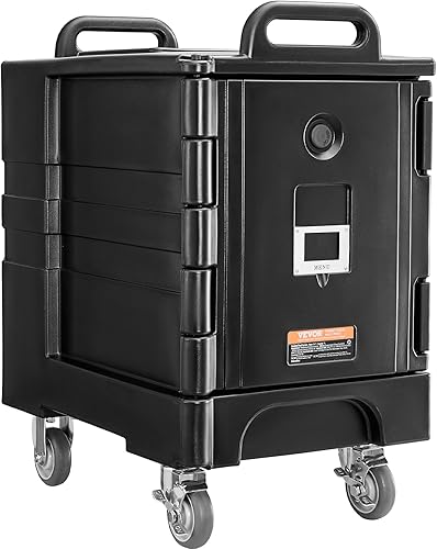 Miniatura 9 de VEVOR Transportador de bandejas de alimentos aislado, caja caliente de 81 cuartos de galón para catering, portador de cajas de alimentos con