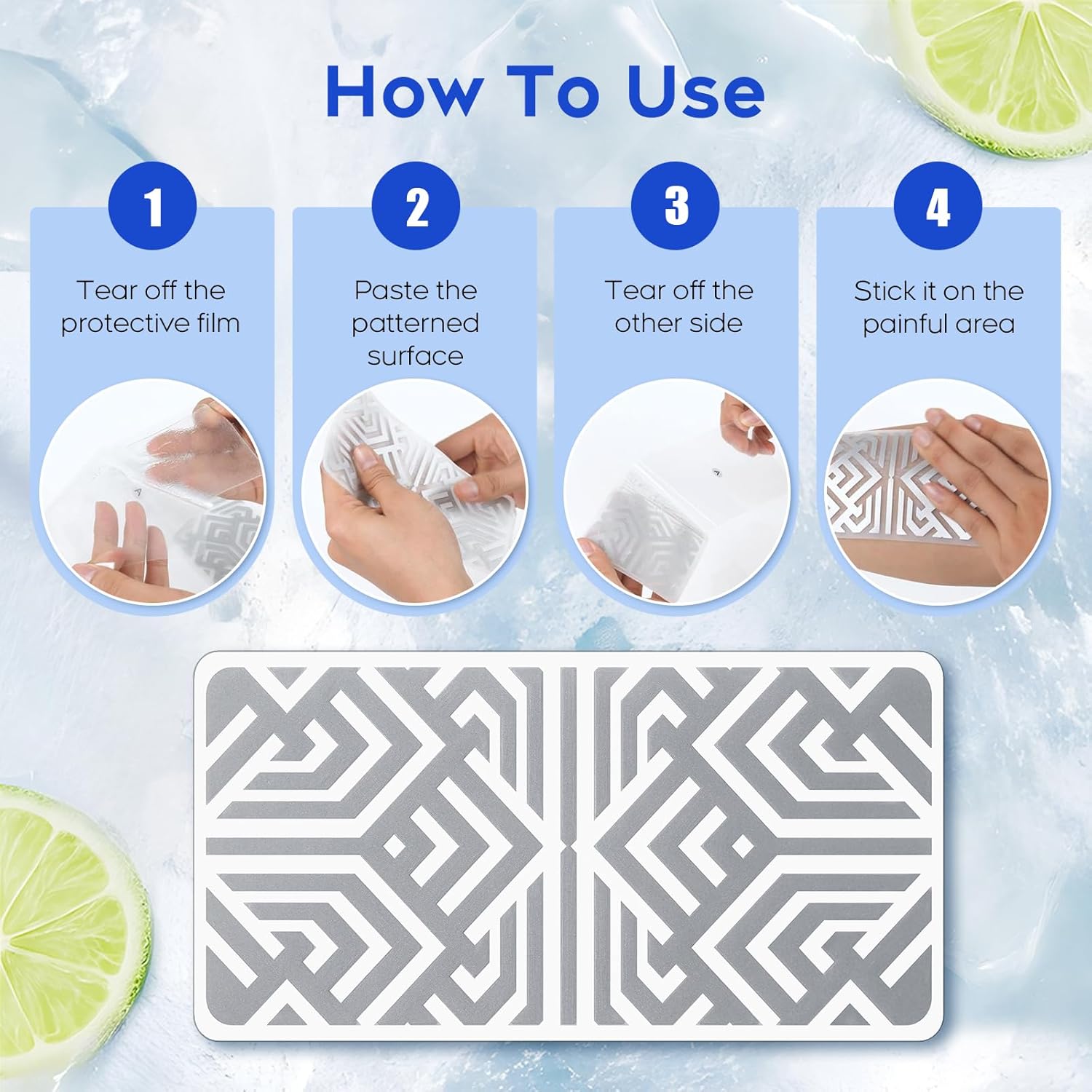 SKAYAH Summer Cooling Muscle Patches - Instant Relief for Sore Muscles & Joints, Cooling Pain Relief Patches for Back, Knee & Shoulder | Waterproof & Breathable | Sweat-Proof & Low-Irritation