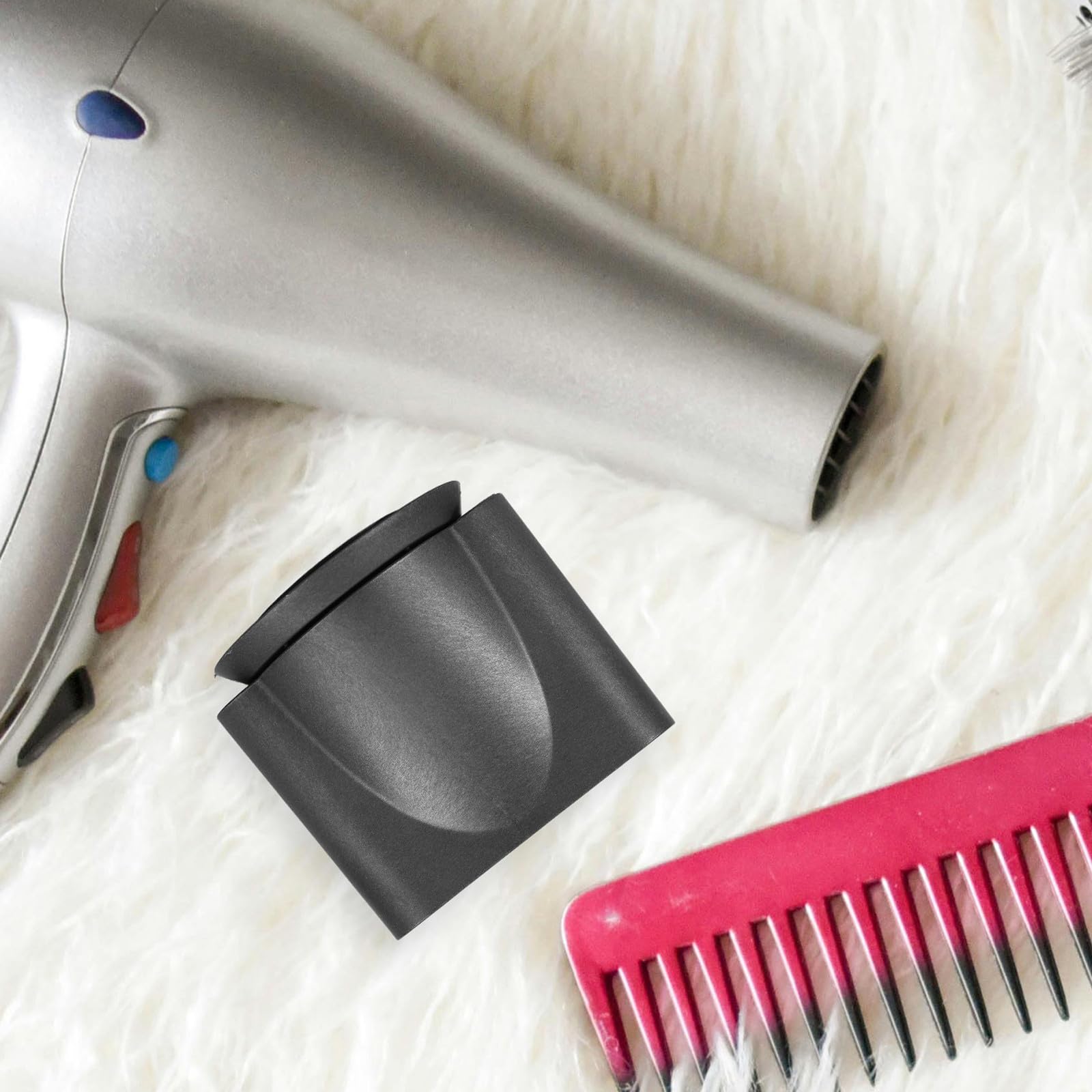 Boquilla Concentradora para Secador de Pelo Tamaño Estándar Material Abs Negro Resistente al Calor para Cuidado Profesional y Uso Doméstico