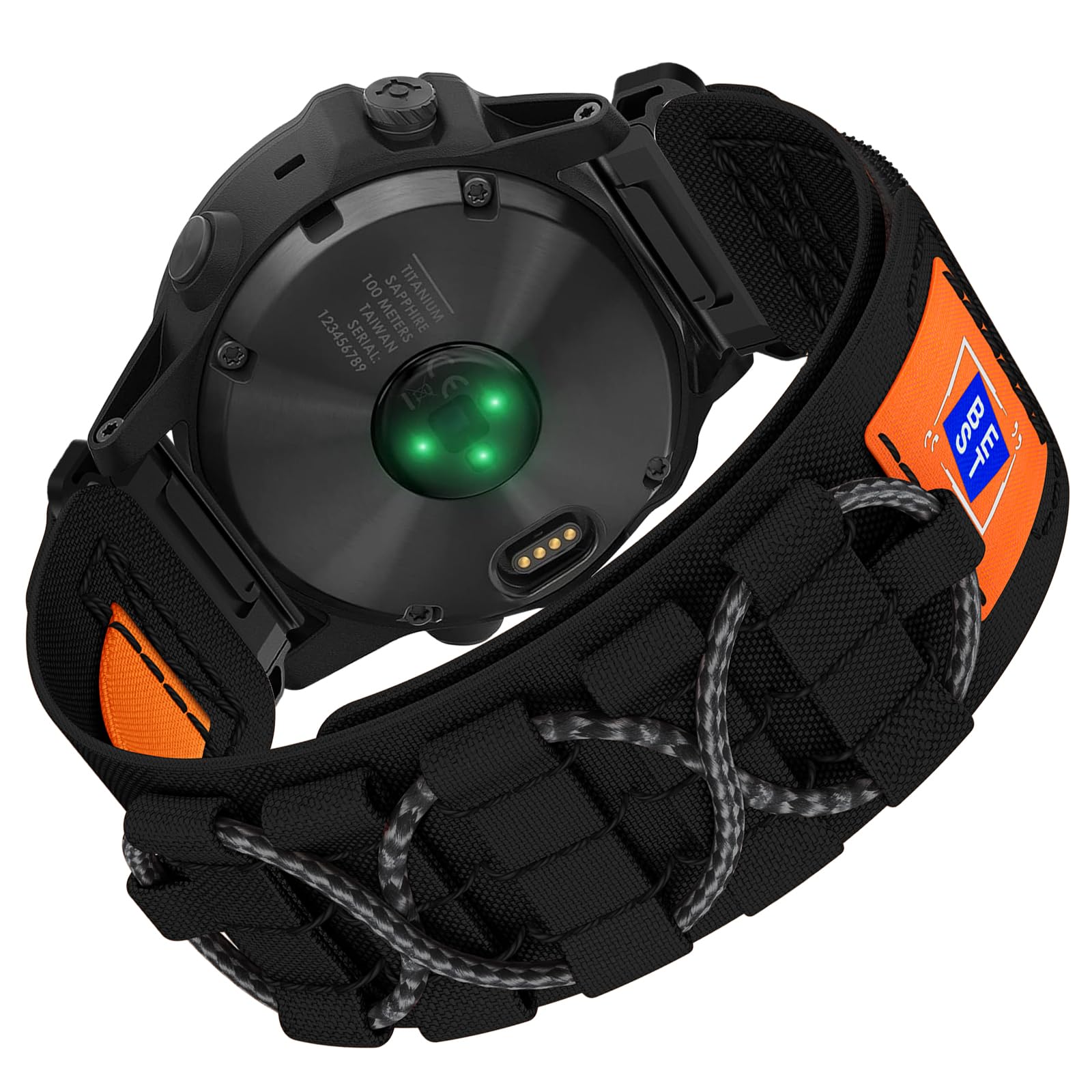 Strap for Garmin Fenix 7X, 26 mm Quick Fit Bracelet Rugged Nylon Sport Band for Garmin Fenix 7X Pro, Fenix 6X, Fenix 6X Pro, Fenix 5X, Fenix 5X Plus, Fenix 3, Fenix 3 HR, Enduro, Quatix 3, D2 Delta PX