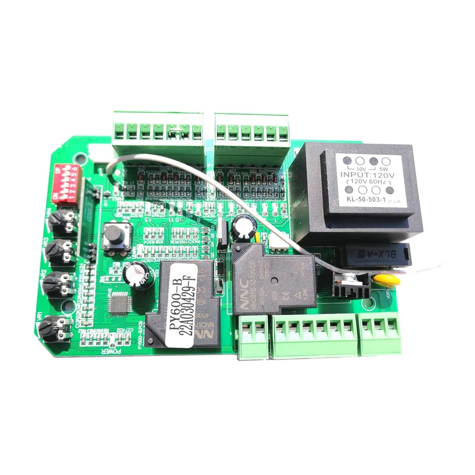 La scheda madre dell'aprimotore for cancello scorrevole versione universale sostituisce il circuito 433,92 Mhz telecomando Rolling Code ,Progettato Per Un Servizio Duraturo(110V no remotebutton)