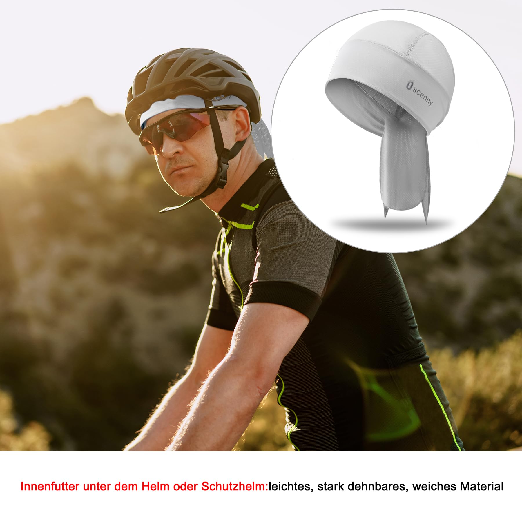 Czapka typu bandana z trupią czaszką, amerykańska czapka Coolmax, lekki, perforowany materiał, szybkoschnący, odprowadzający wilgoć, Durag, ochrona przed słońcem, bieganie, motocykl, czapka na