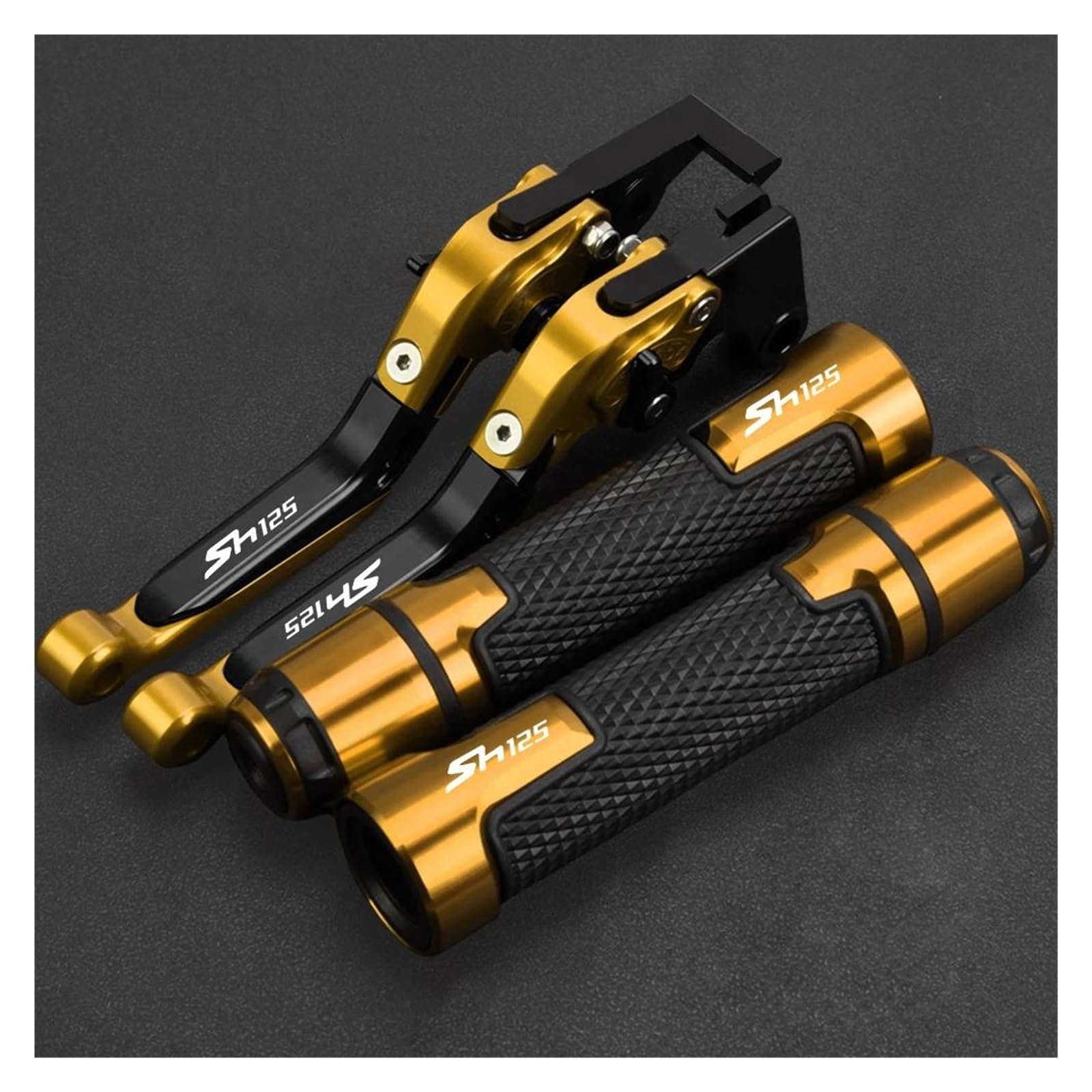 Cwziwoyji C Wziwoyji Fit For Honda Sh125 Sh125i 2004-2023 Motorcycle Accessories Adjustable Brake Lutch Levers Handlebar Grips(C)