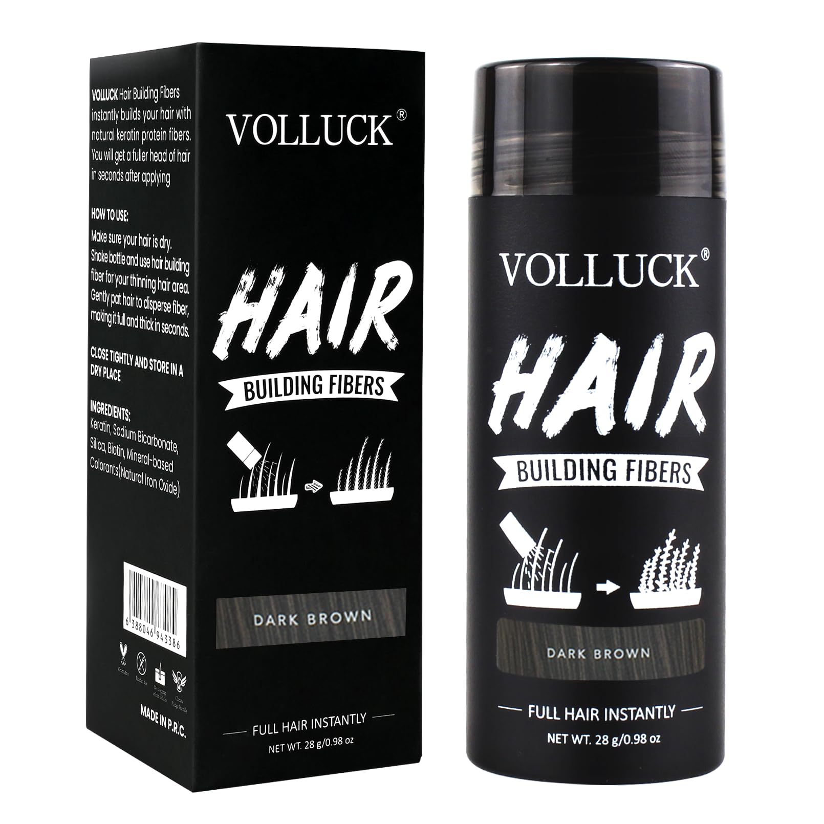 Streuhaar, Langanhaltend Haarpuder Frauen Männer, Haarverdichtung Ansatzpuder Haarprodukte fur Haarausfall, Das ideale Geschenk für Ehemann Ehefrau Vater