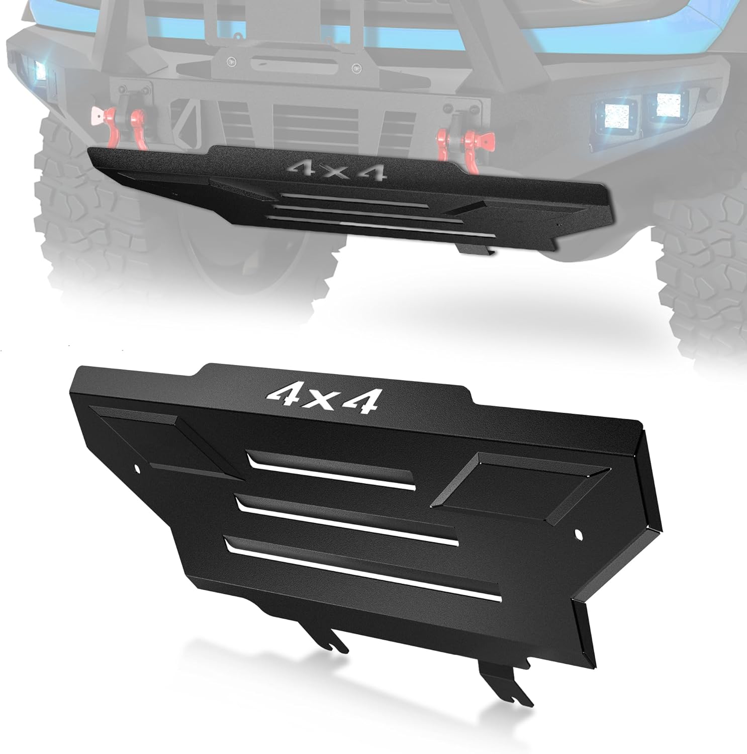 for Ford Bronco Front Skid Plate Carbon Steel Bumper Cover Compatible with 2021-2026 Ford Bronco 2/4 Doors, Lower Guard Engine Protection Protector (Not Fits Original Factory Bumpers)