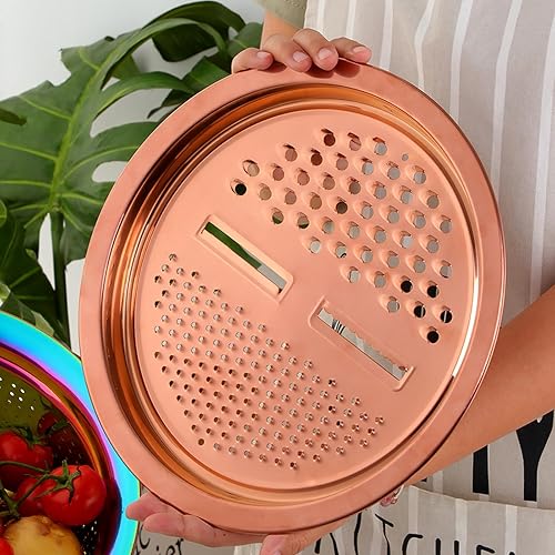 Miniatura 8 de Meisha - Juego de 3 piezas de herramientas de cocina de acero inoxidable 3 en 1 para frutas y verduras, juego de cuencos de malla fina para triturar