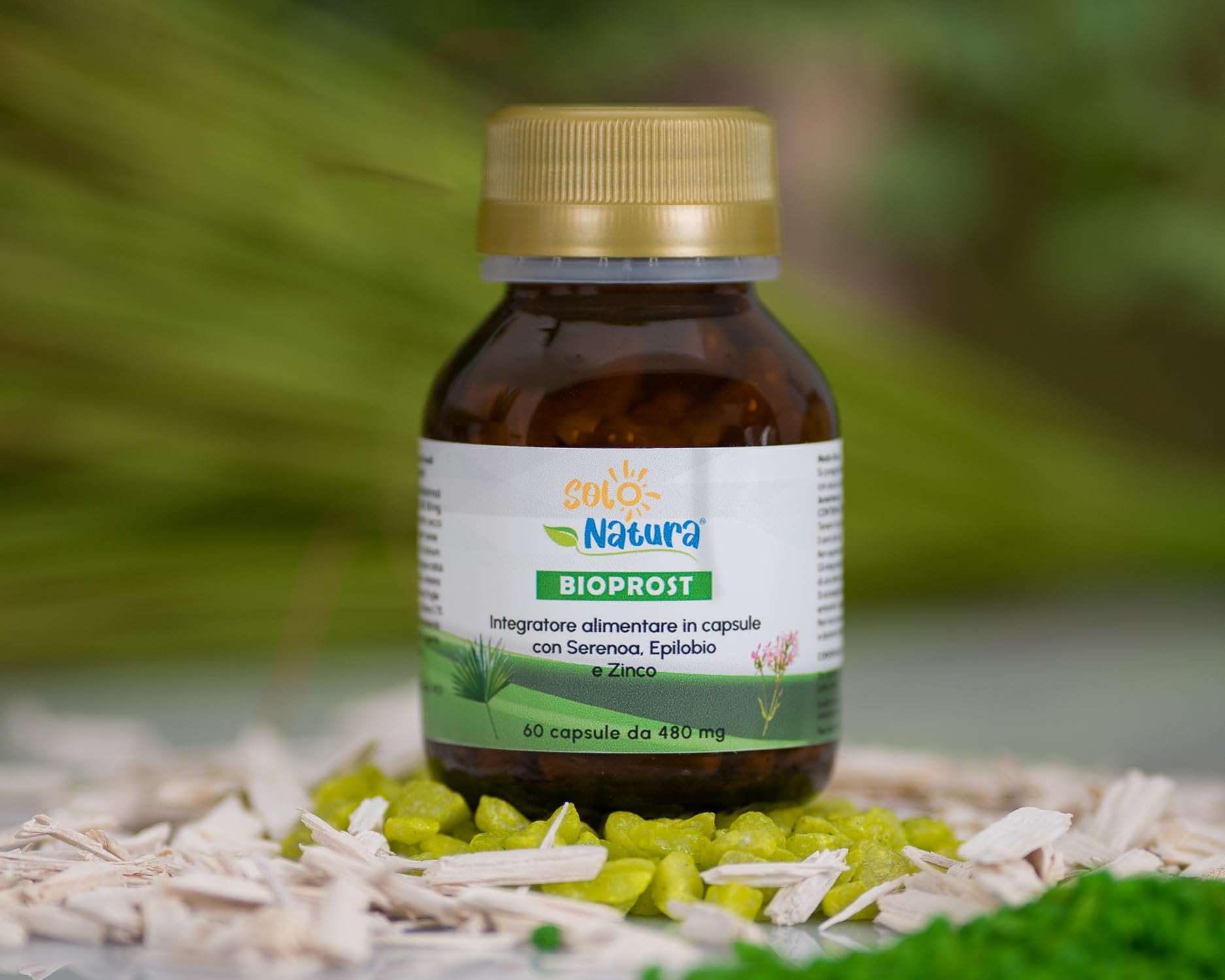 Bioprost - Integratore Prostata Naturale con Serenoa Repens, Ortica, Epilobio, Agnocasto e Zinco - Supporto per Benessere Prostatico - 60 Capsule Vegetali