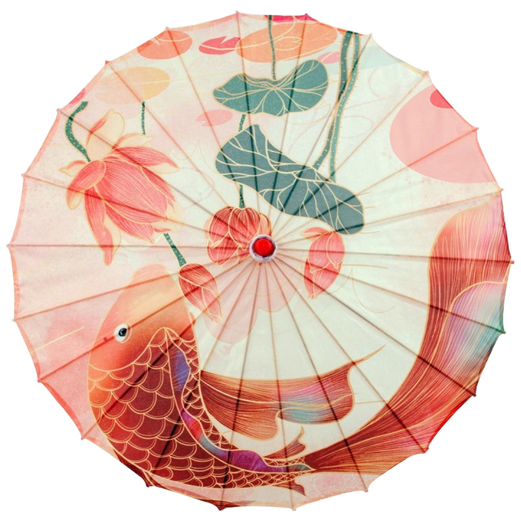 Peosaard Unisex 9 Bamboo Umbrella, Japanese Umbrella 32 Inch Oiled Paper Classical Art Chinese Umbrellas For Women Dance Parasol With Bamboo Bone For Taking Photo Style1, Japanese Parasol