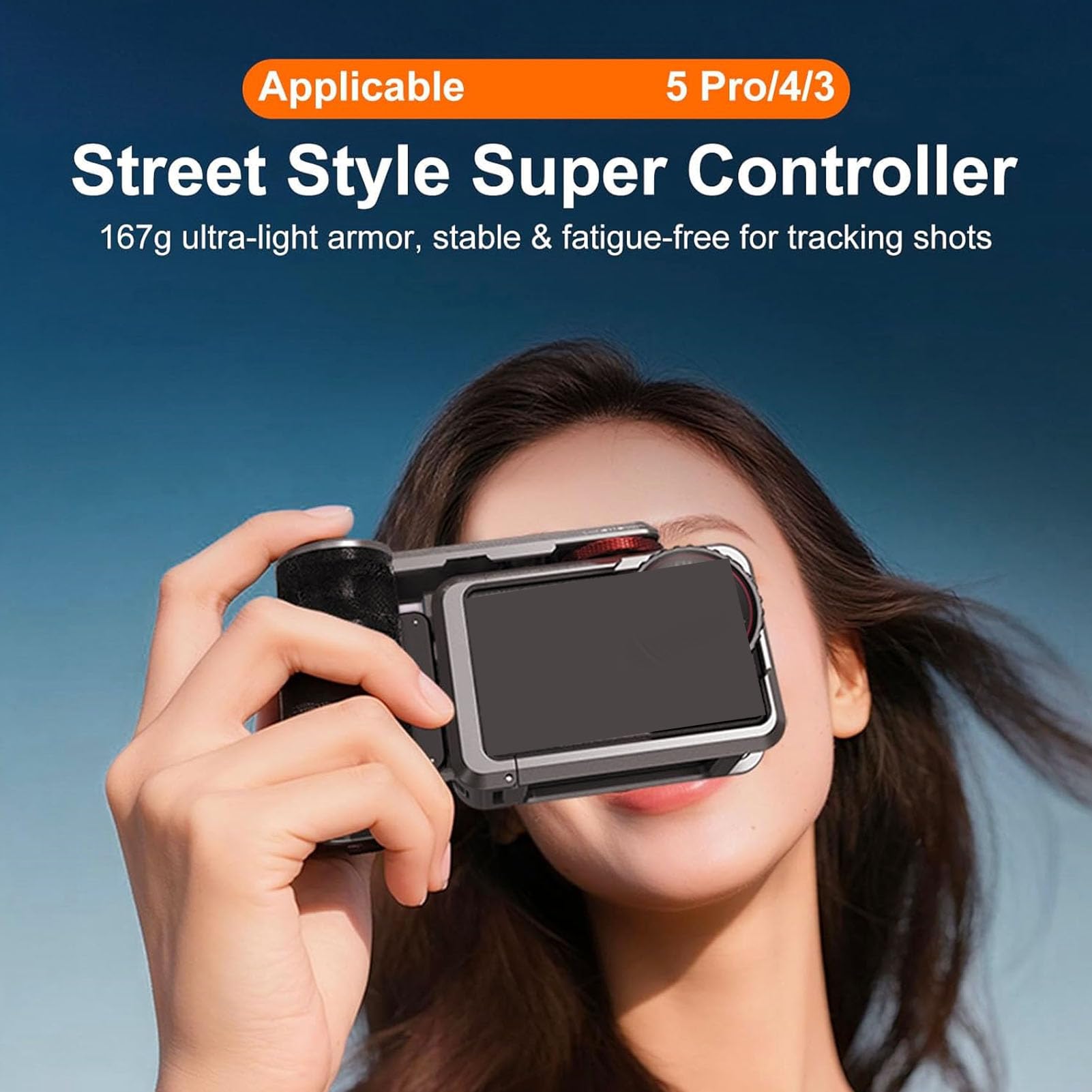 Zestaw Uchwytów do 5 Pro / 4/3 z klatką, Uchwyt do Fotografii Ulicznej do Ergonomicznej i Wygodnej Metalowej Klatki do Aparatu z Uchwytem do 5 Pro