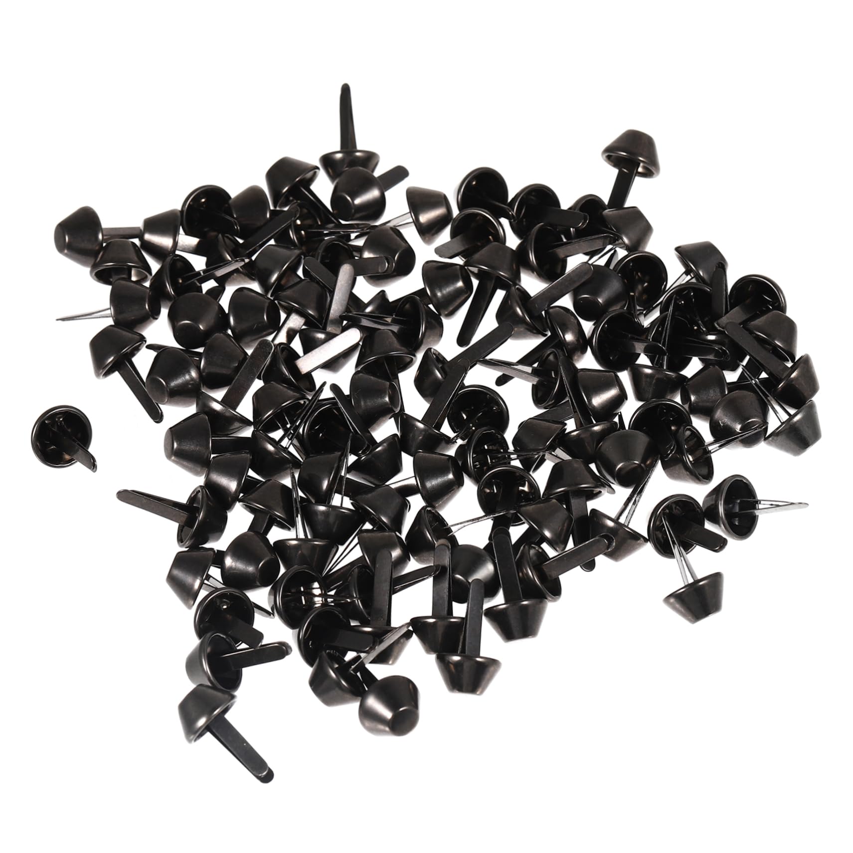 Tofficu 100pcs Two-legged Nails Purse Bottom Feet Toe Nails Mini Brads Diy Leathercraft Spikes Screw Back Buttons Round Purse Feet Nailhead Studs Leathercraft Studs Metal The Bag Rivet