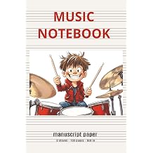 Music Notebook for Boys 100 Blank Sheets, 8 Staves Per Page Music Notebook for Teens, Kids, Students and Beginners | Staff Paper 6x9 inch | Composition and Songwriting