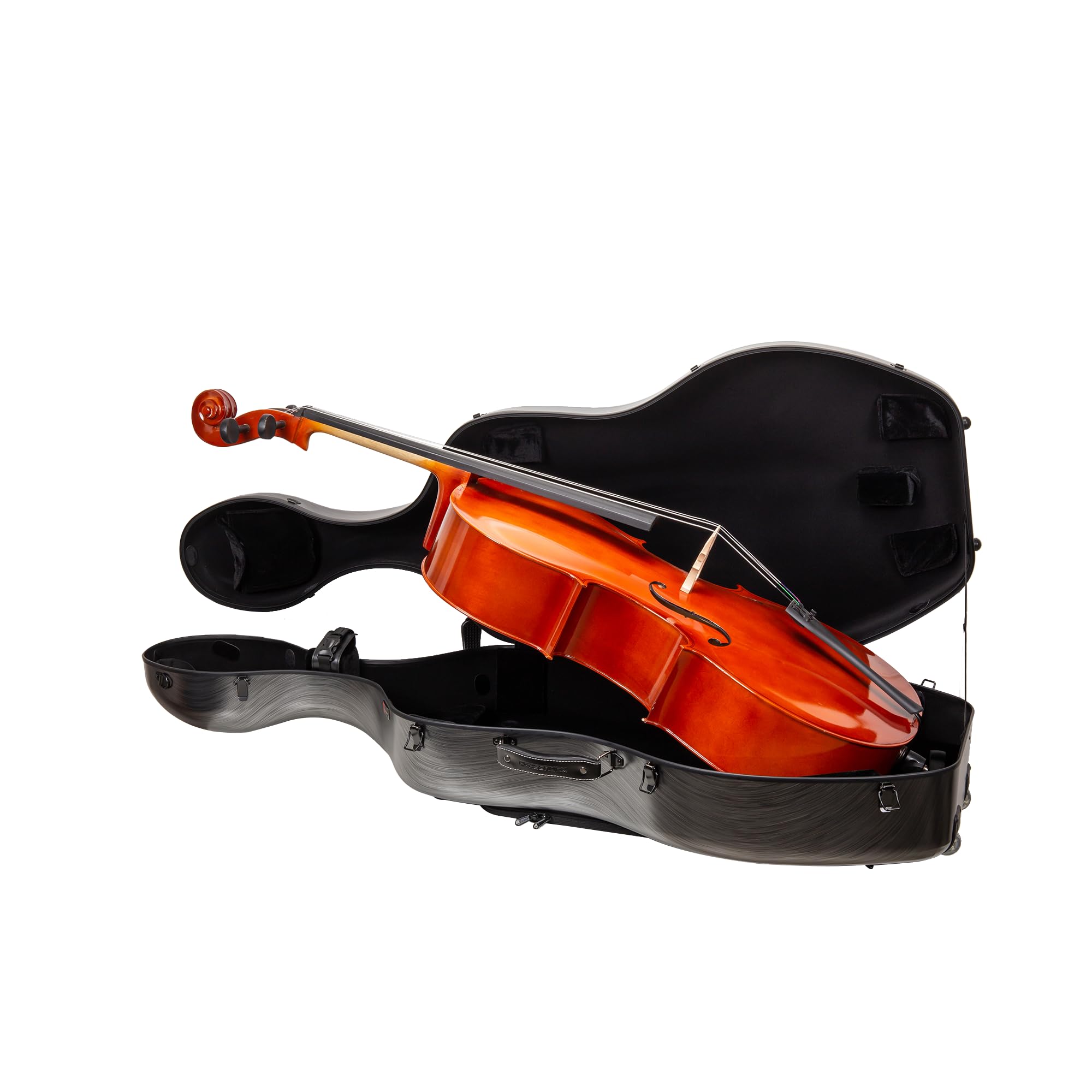 Amazon.com: Crossrock Poly Carbon 4/4 Cello Case | Matte Black