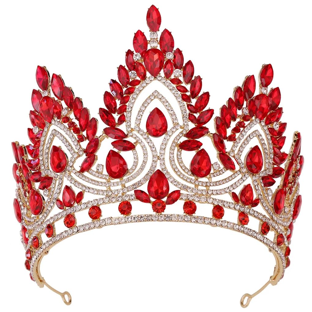 Jegsnoe Accessoires pour Cheveux Princesse Diadèmes Et Couronnes en Cristal, Bandeau pour Filles, Couronne De Bal De Mariée, Bijoux De Cheveux pour Fête De Mariage