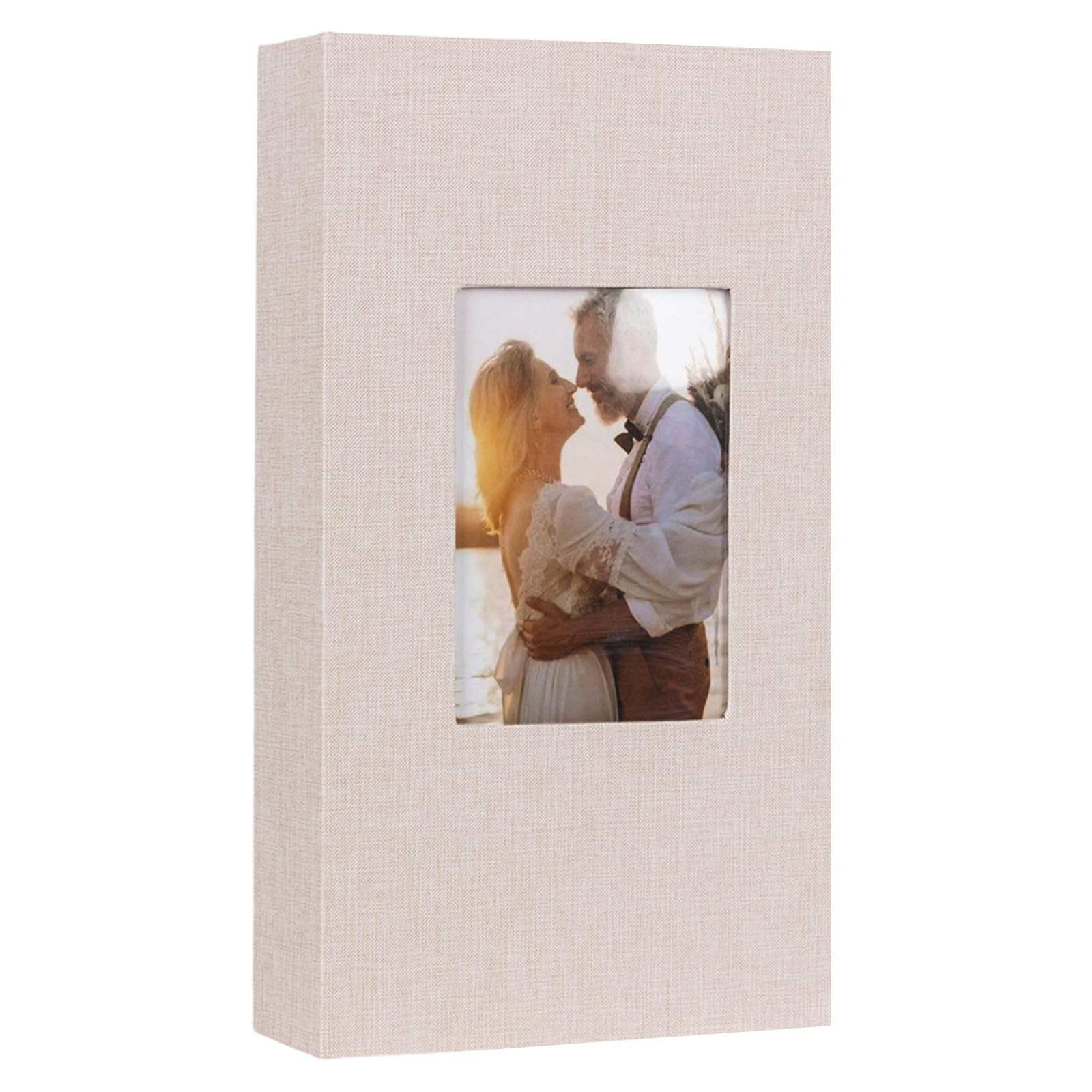 Ekoama Photo Album 4x6 Hold 300 Picture Horizontal Slip in Pockets Photo Book,Linen Cover Picture Photos Album for Wedding