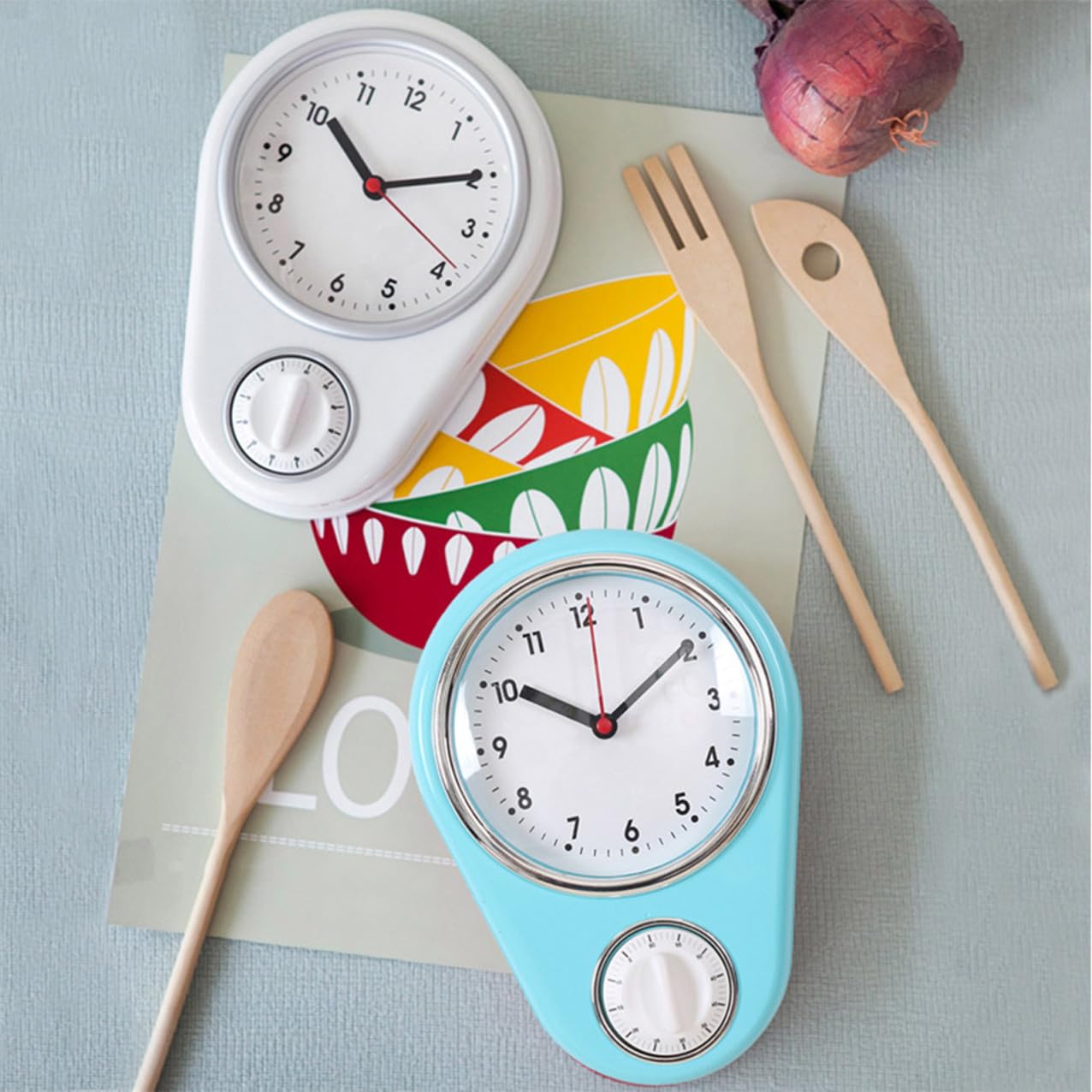 Temporizador Batería de de Pared Cocina Azul de Plástico | Estilo Moderno, Hogar, Montaje en Pared, Apariencia Bonita, Decoración Doméstica