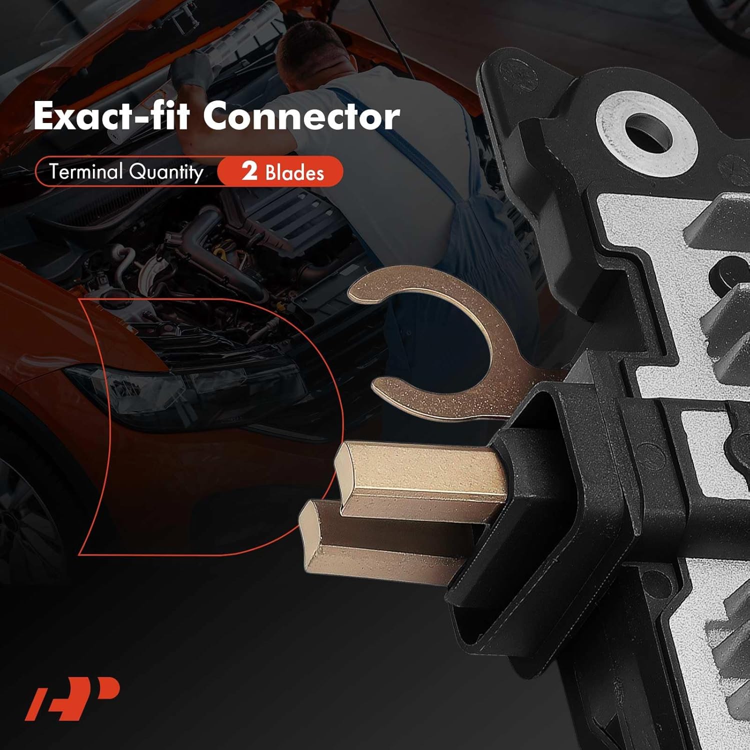 A-Premium Alternator Voltage Regulator Compatible with Volvo C70 2000-2004, S40 2003-2004, S60 2001-2009, S70 1999-2000, S80 1999-2006, V40 2003-2004, V70 1999-2007, XC70, XC90, A-Circuit 14.6 Vset