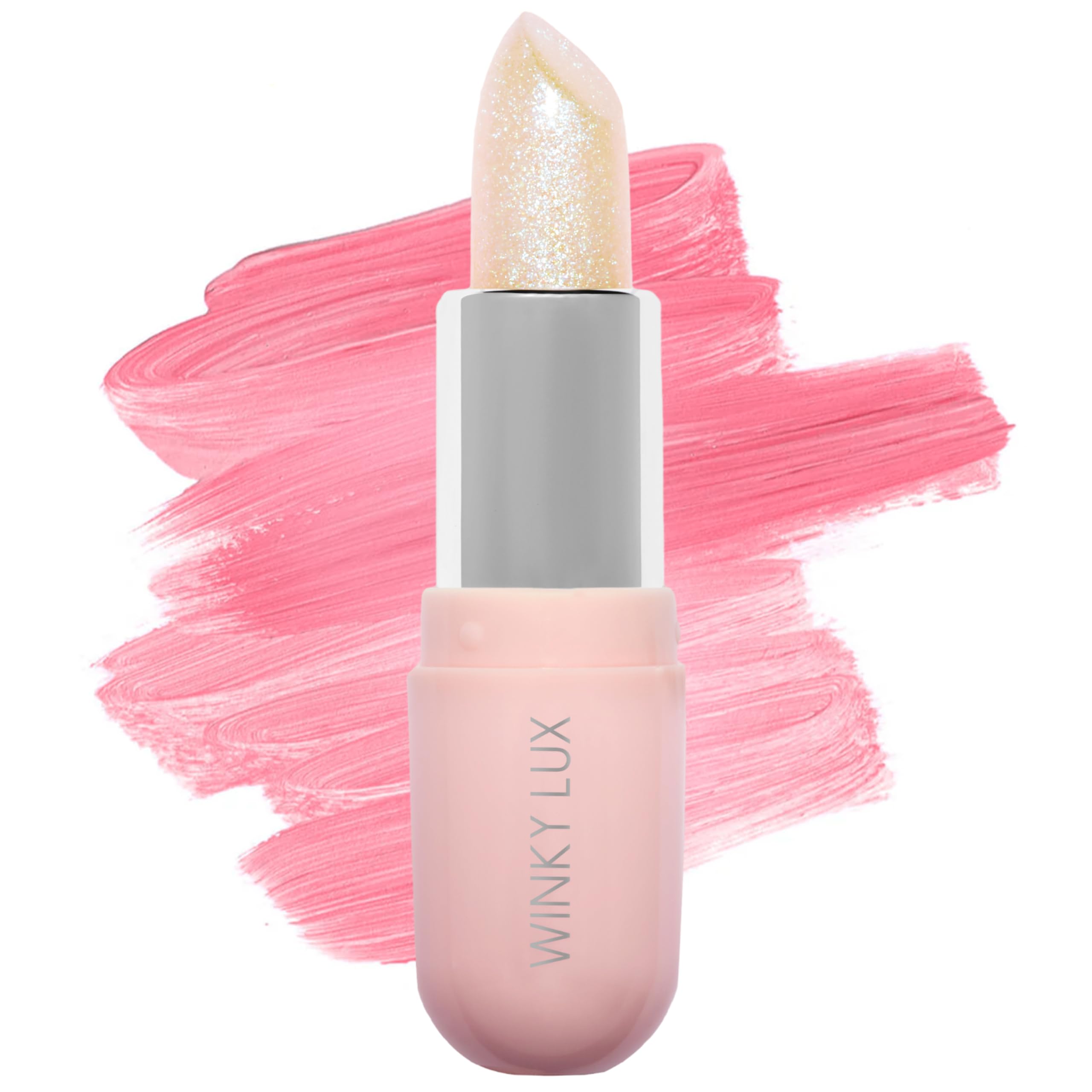 Winky Lux Unicorn Glimmer Balm -Hydrating ph Lip Balm, Natural Pink Tint with pH Color Changing, Moisturize & Soften Lips While Leaving Sheer Pink Tint, with Vanilla Scent