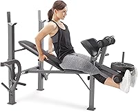 Marcy MD-389 Weight Bench with Incline, Leg Developer, Butterfly Arms & Preacher Curl - Home Gym Multi-Station