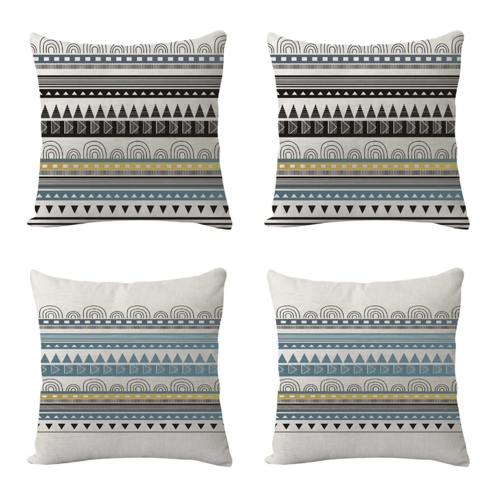 Cuscini, Cuscini Divano, Copricuscini, Fodere Cuscini, Federa Cuscino, Cuscini Decorativi, Cuscini per Divano, Cuscini Letto, Federe Cuscini Divano, Cuscino da Divano, 4 Pezzi Banda 45x45 D8573